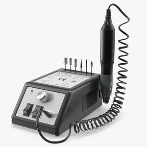 Corded Nail Polisher Unit Black 3D