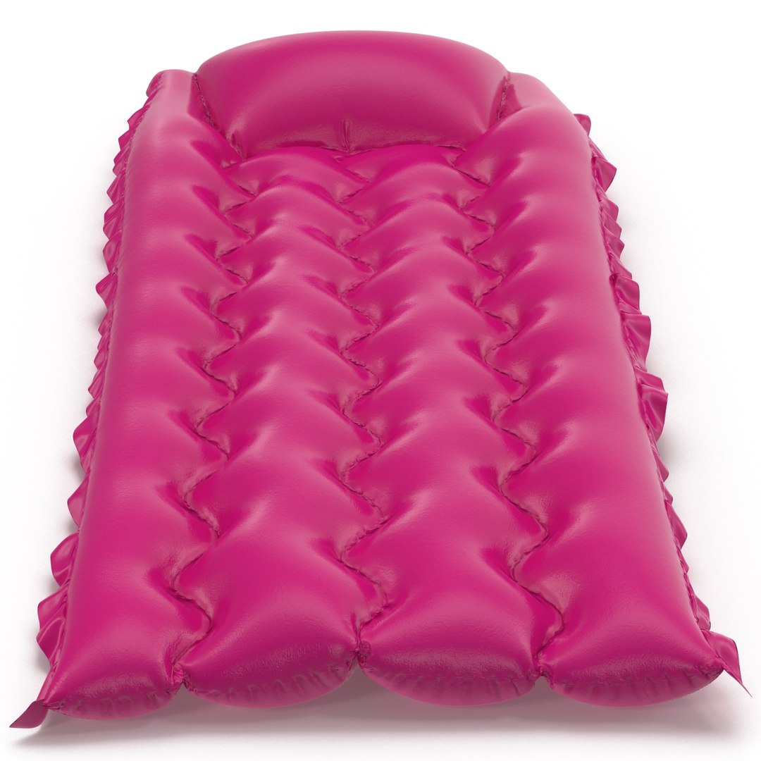 Inflatable Air Mattress 2 Pink 3D Model 3D model preview