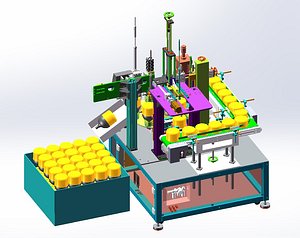 3D model Automatic LED Bulb Assembling Line 3D CAD Model