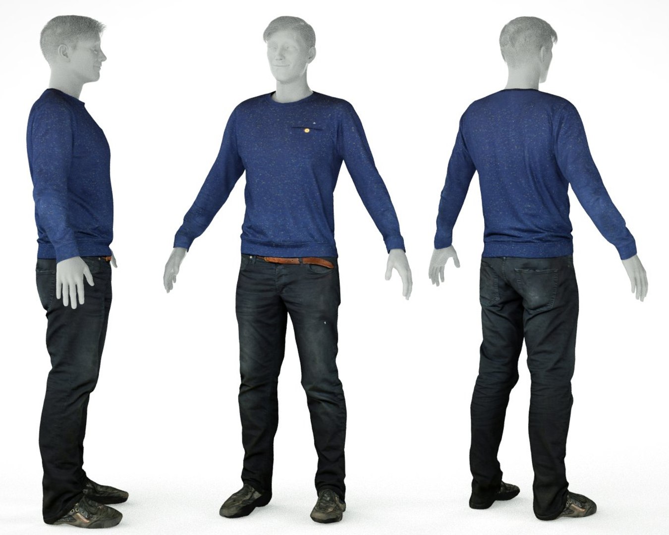 Male clothing outfit 3D model - TurboSquid 1329723