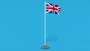 Low Poly Seamless Animated United Kingdom Flag