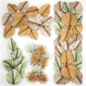 Wall panel made of dry palm leaves 226 3D model
