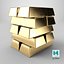 Petite pile de lingots d'or