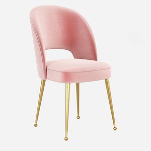 modern upholstered dining room 3D model