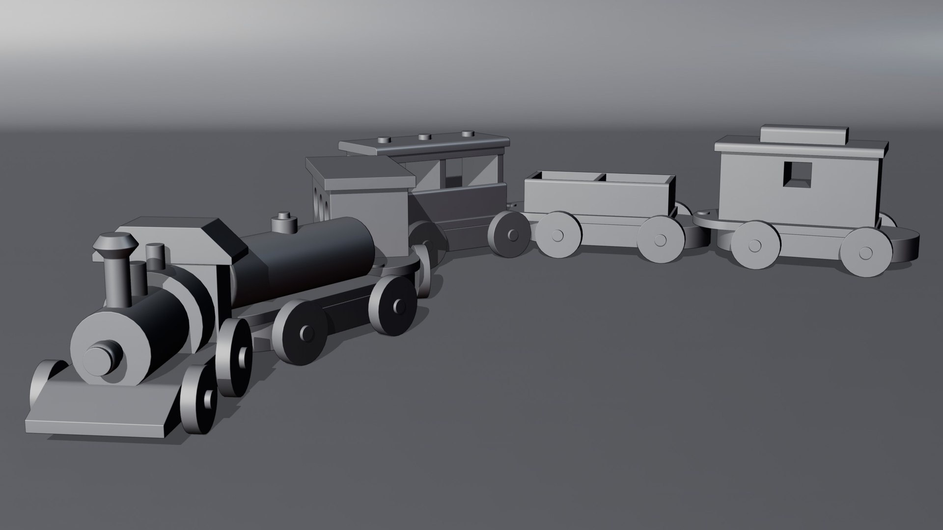 Wooden Christmas Train 3D - TurboSquid 2159853
