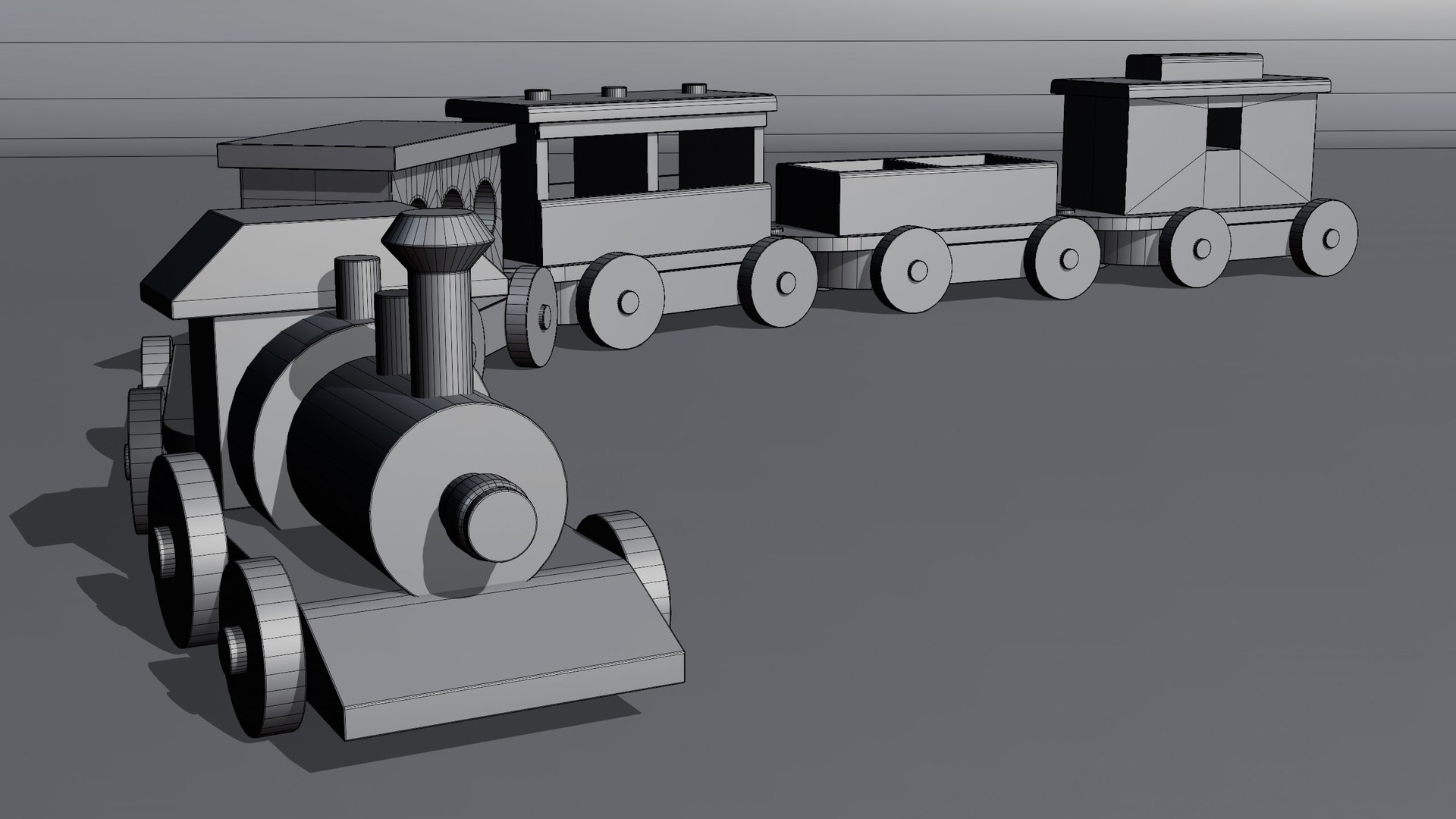 Wooden Christmas Train 3D - TurboSquid 2159853