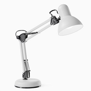3D model Modern Study Desk Lamp White