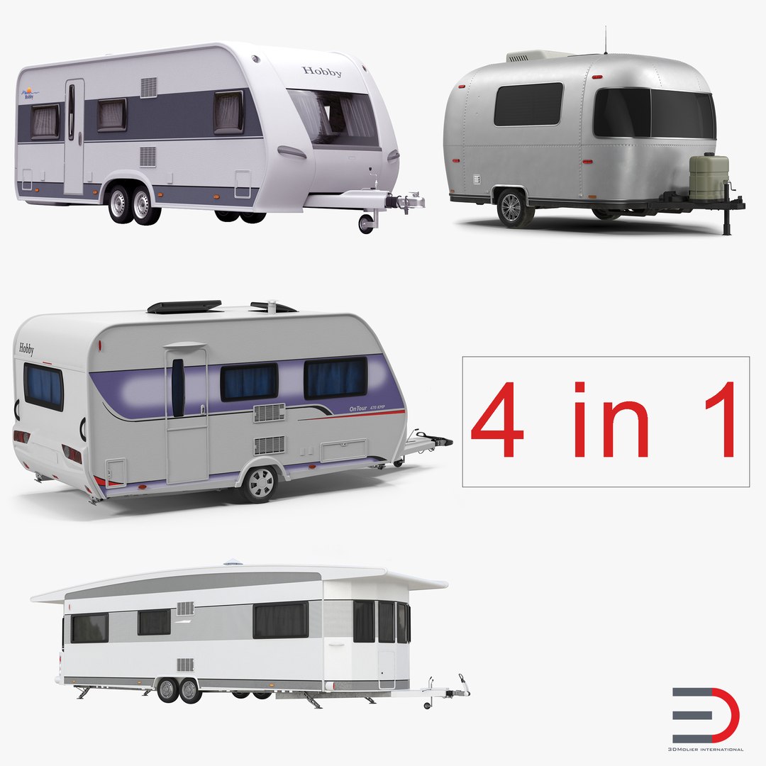Caravans Collection 3D model preview