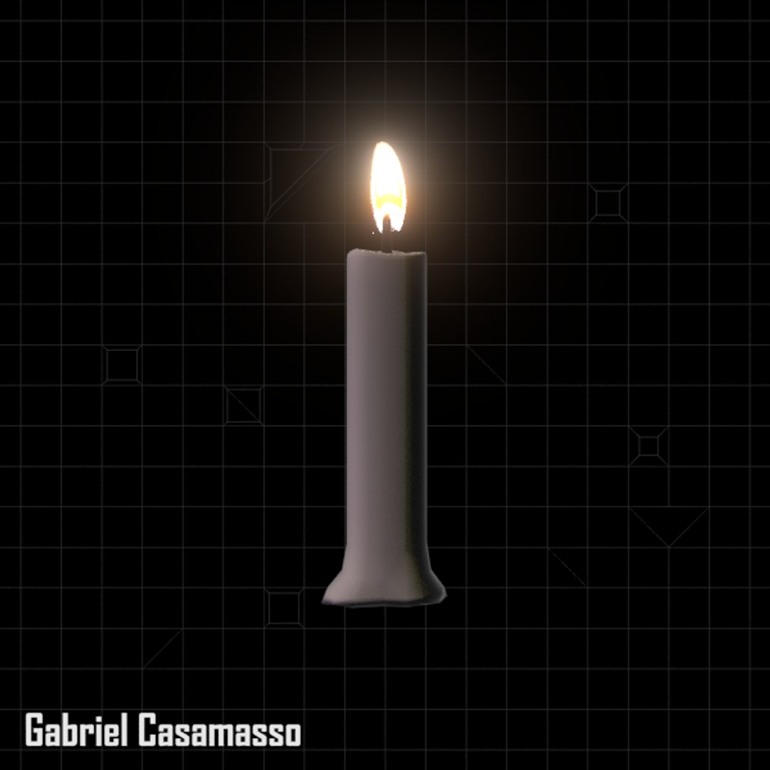 candle flame 3d model