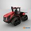 3D Tracked Agricultural Tractor Red Dirty model