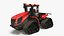 3D Tracked Agricultural Tractor Red Dirty model