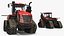 3D Tracked Agricultural Tractor Red Dirty model