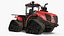 3D Tracked Agricultural Tractor Red Dirty model