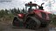 3D Tracked Agricultural Tractor Red Dirty model