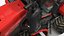 3D Tracked Agricultural Tractor Red Dirty model