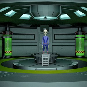 Alien skeleton 3D model