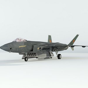 high quality j20 jet fighter 3D model