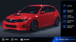 2011 Subaru Impreza WRX STI Hatchback 3D Model  Rally Bred 3D model