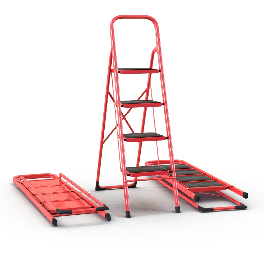 3d Model Step Ladder Set