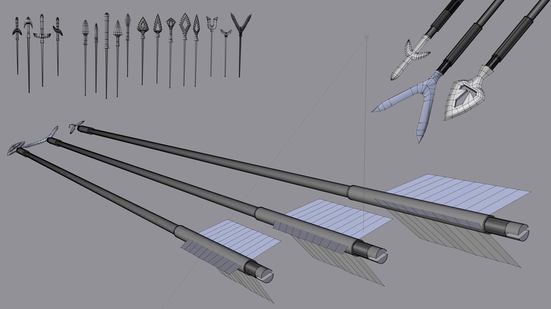 Japanese Arrow Set 3D - TurboSquid 1490816