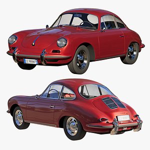3D model Car Porsche 356 C coupe