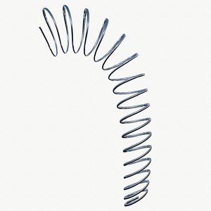 3D model metal spiral spring