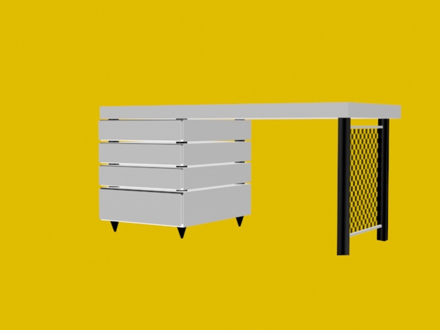 3d model table office room
