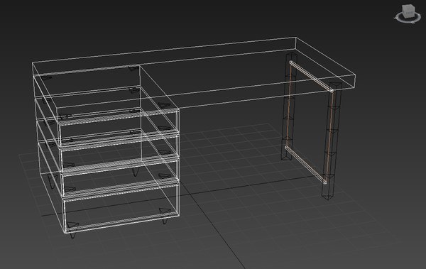 3d model table office room