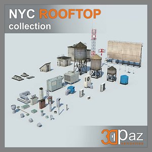 nyc roof rooftop 3d model