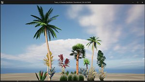 Palm and Grass 3D model