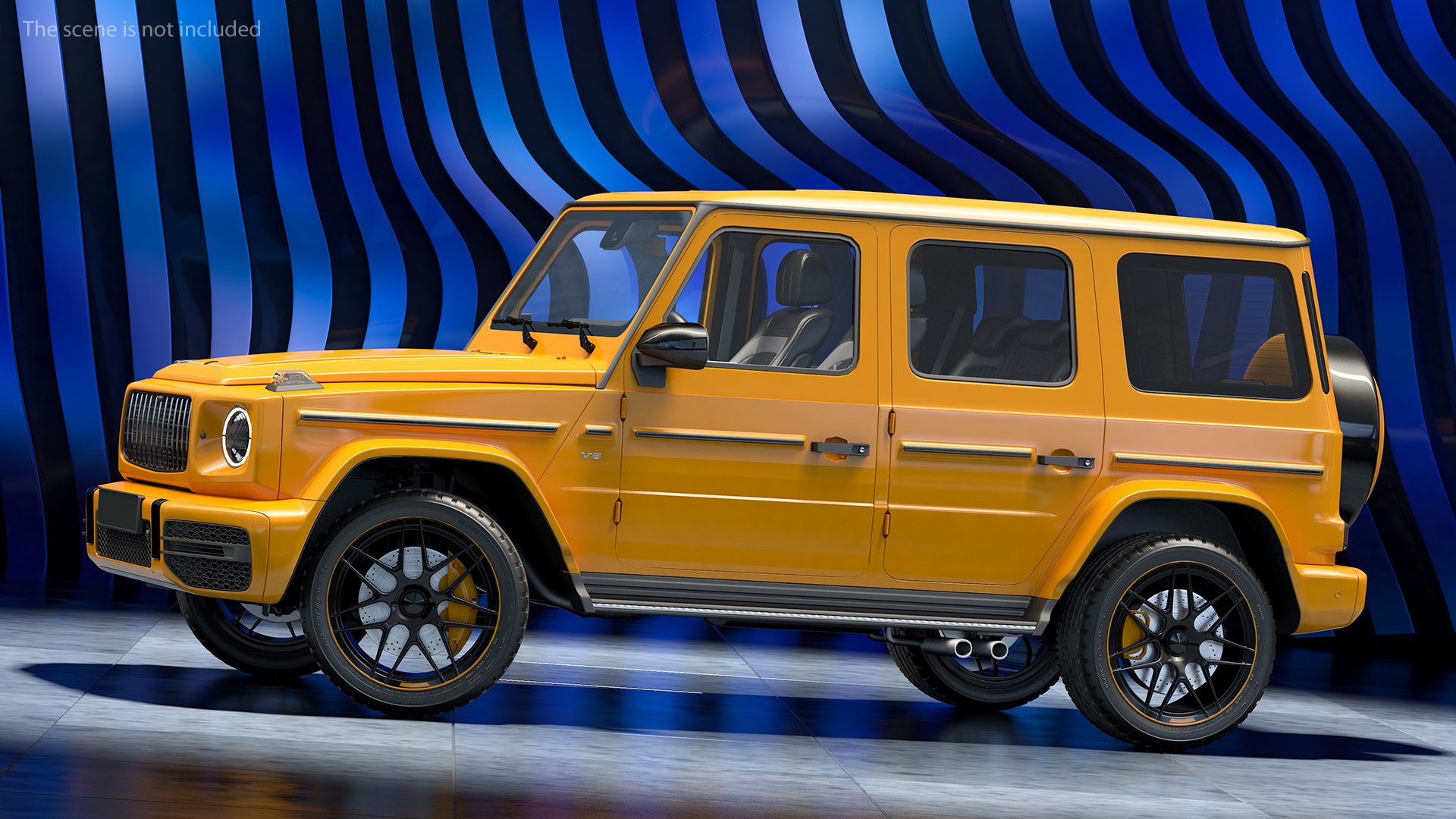 Luxury SUV Rigged 3D model preview