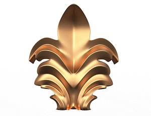 Leave Ornament Plaster Molding Decoration CNC 3D