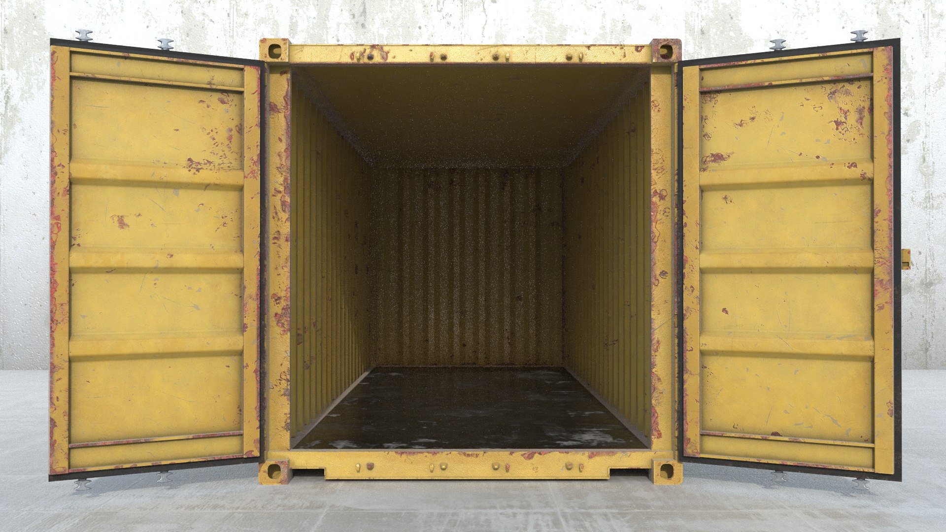 3D Cargo Container Yellow HD Model - TurboSquid 2169365