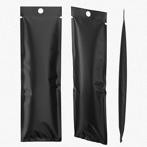 3D Single Serve Stick Pack Mockup 02 model
