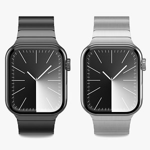 All the colors of the  Apple Watch Series 9 3D model