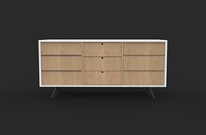 3D TV bench 02 3D model