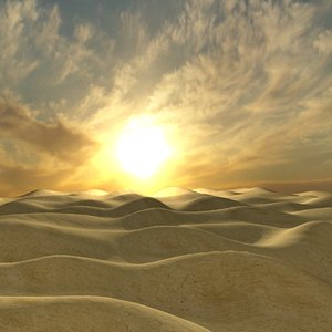 sunrise of desert