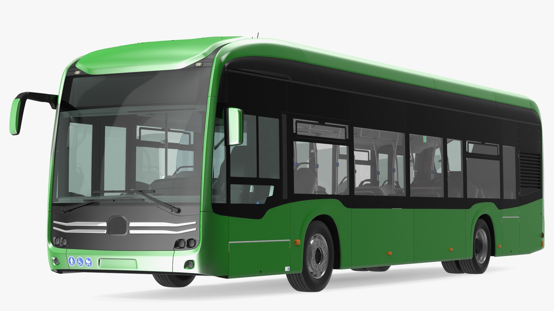 City Bus Three Doors 3D model preview