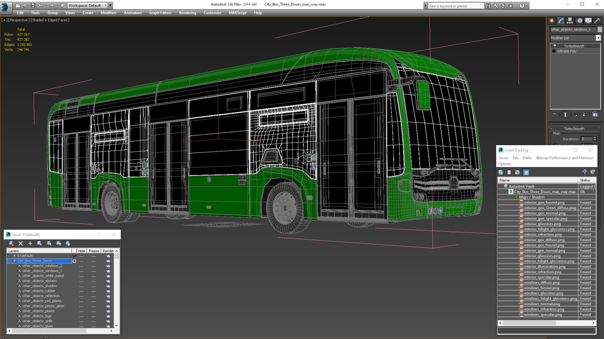 City Bus Three Doors 3D - TurboSquid 1953097