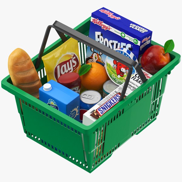 Full Shopping Basket 3D