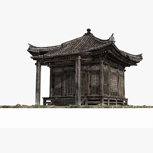 3D A small Buddhist temple in ancient Asia