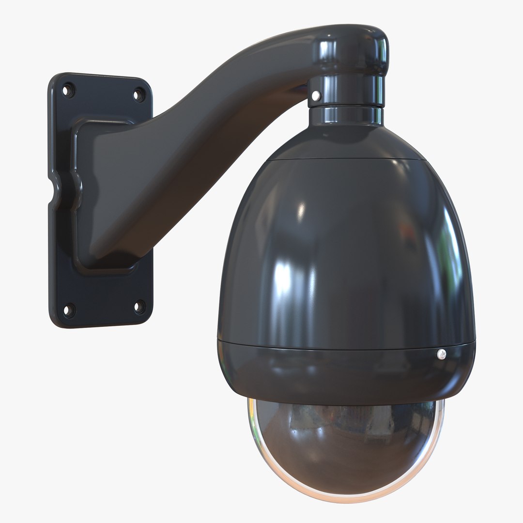 CCTV Camera 2 Black 3D Model 3D model preview
