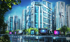 3D model Futuristic Mega City