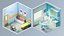 low poly интерьер 14 хоспита