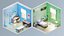 low poly интерьер 14 хоспита