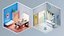low poly интерьер 14 хоспита