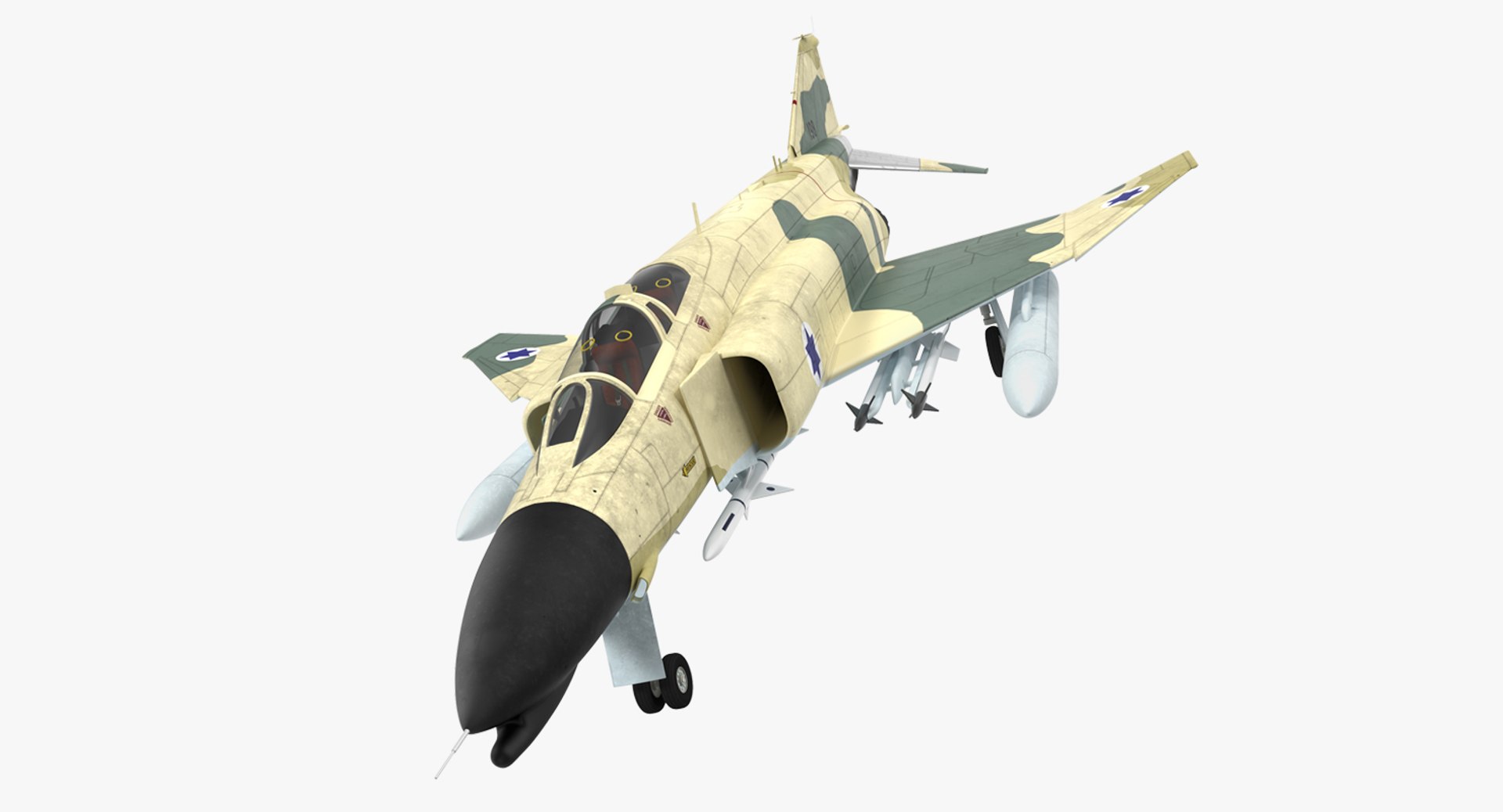 F-4E Kurnass Israeli Air Force 3D Model 3D model preview