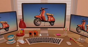 Office Interior Low Poly