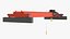 Machinery Overhead Crane Single Beam Orange Rigged