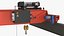 Machinery Overhead Crane Single Beam Orange Rigged